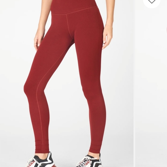 Fabletics High Waisted Sculptknit® Essential Legging / Size M / Umbria Red - Picture 3 of 7